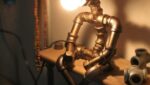 Sitting Robot Industrial Lamp