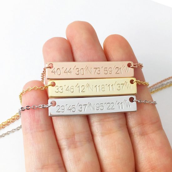 Custom Coordinates Necklace