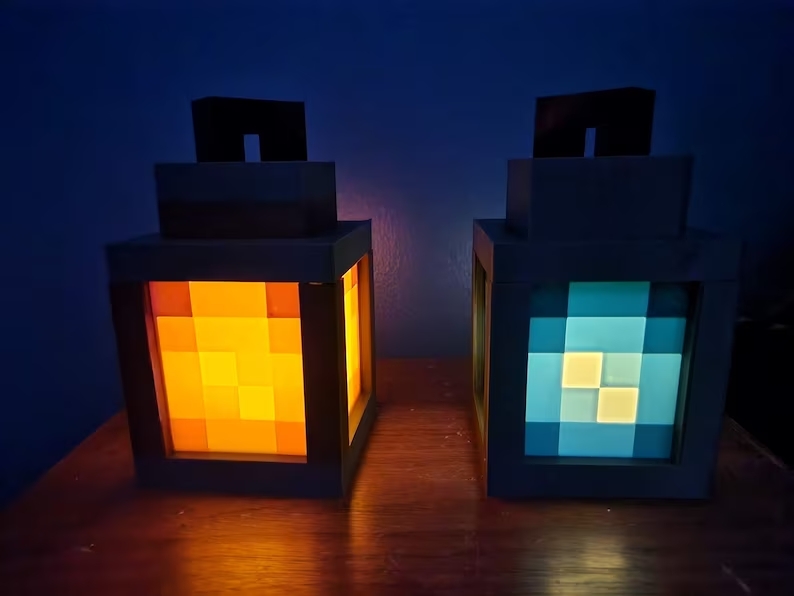 Pixelated Minecraft Lanterns