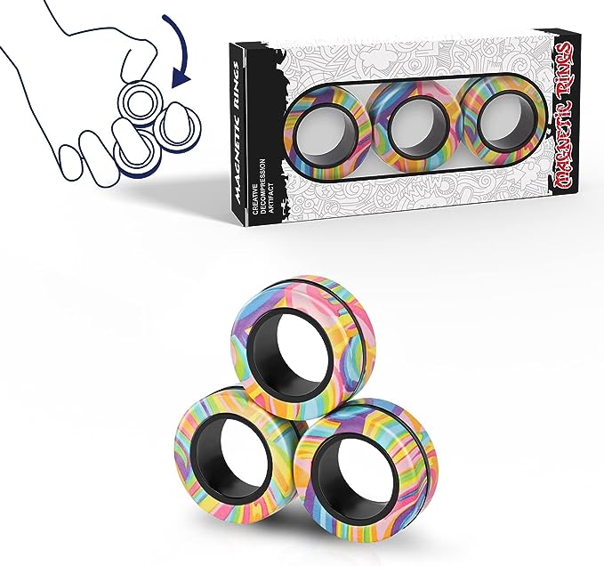 Magnetic Rings Fidget Toy Set